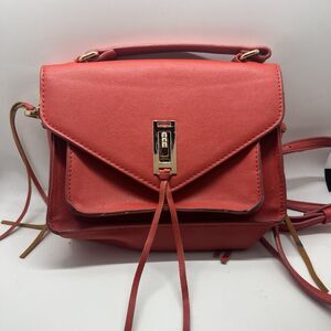 Red Vegan Faux Leather Urban Expressions handbag with adjustable strap